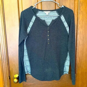 Lucky Brand waffle Henley Top